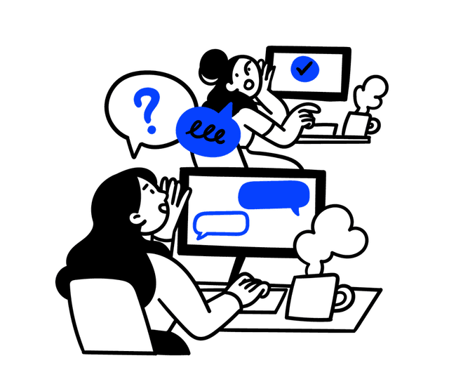 Illustration of a person scheduling an appointment